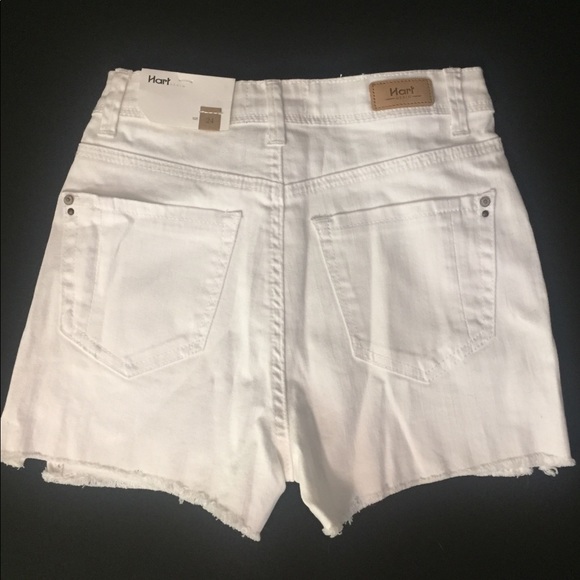Hart Denim White Denim Shorts - Picture 2 of 4